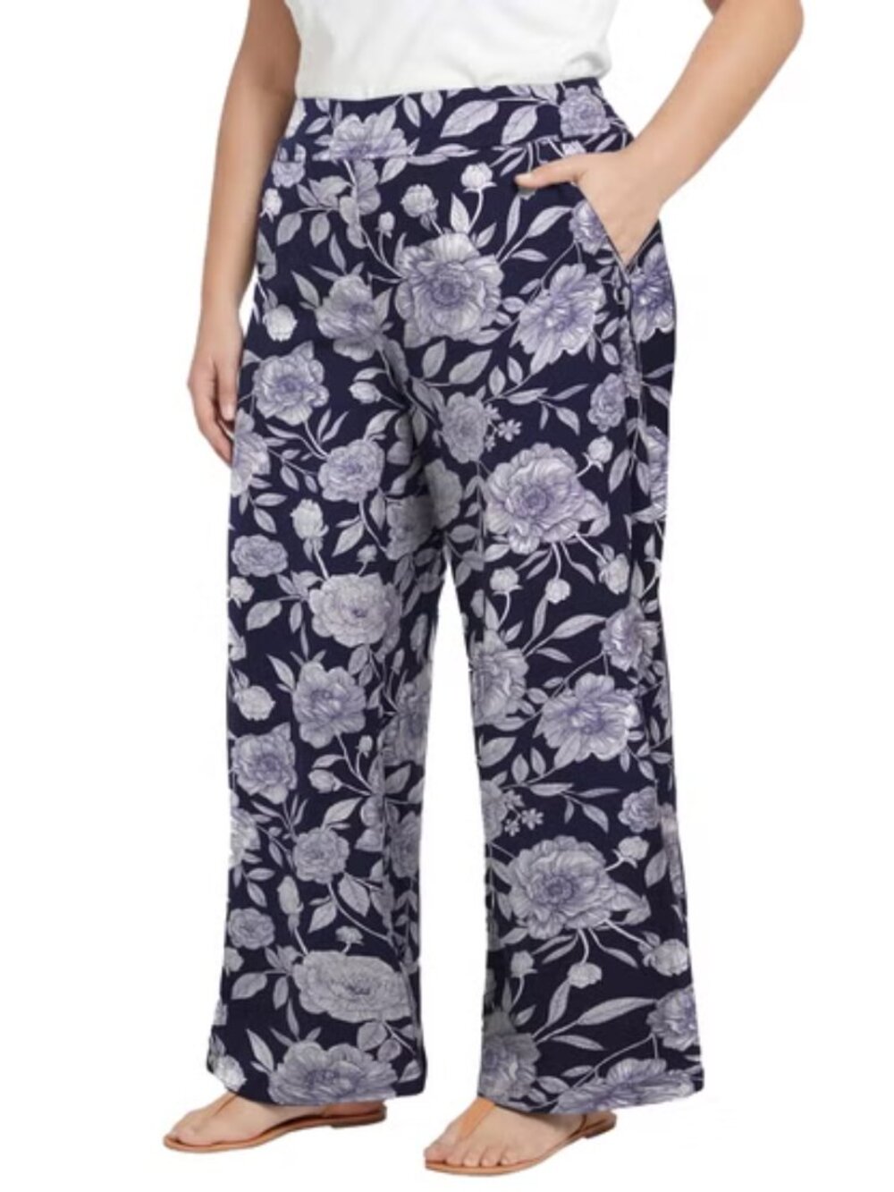 Three Dots Women's Pull-On Elastic Back Waistband Pant